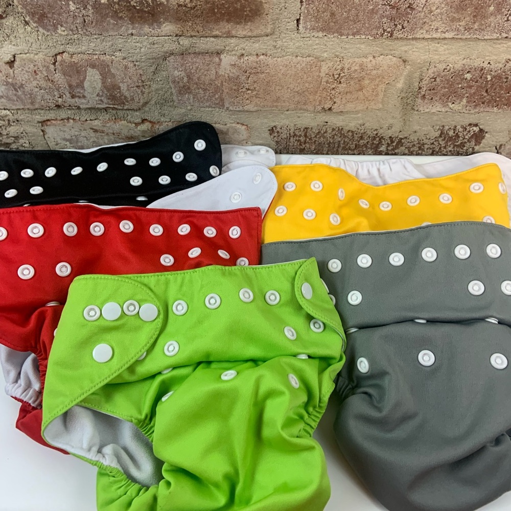 5 vivid colors alva baby diaper covers